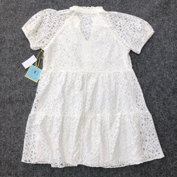 CeCe puff sleeve babydoll lace mini dress size PL - Picture 10 of 13